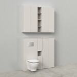 CERSANIT - Horní otevřený modul skříňky WC rám 20 cashmere FSC MIX70% SGSCH-COC-007574 S1026-052