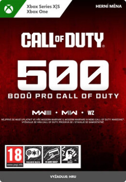 XSX Call of Duty 500 bodů / El. licence / Akční / Angličtina / od 18 let / DLC pro Xbox Series (7F6-00510)