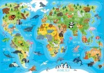 Puzzle Mapa se zvířaty světa 150 dílků