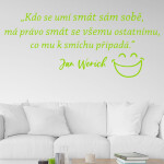 Samolepka Slogan Jana Wericha Barva: červená, Velikost: 60 x 25 cm