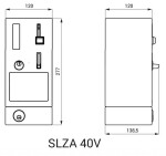 SANELA - Automaty Mincovní automat dveřního zámku s eurozámkem, antivandal, matný nerez SLZA 40V