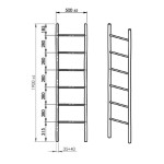 Gedy - BAMBUS sušák ručníků na opření 500x1900x40, bambus 1031