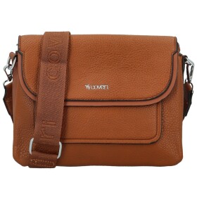 Trendy dámská koženková crossbody kabelka Coveri Longina, světle hnědá
