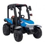 Mamido Dětský elektrický traktor BLAST s přívěsem 2x200W modrý