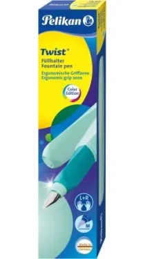 Pelikan Twist P457 M Neo Mint / Plnicí pero / Nerezový hrot / Pro praváky i leváky / Kartušový systém (814850)