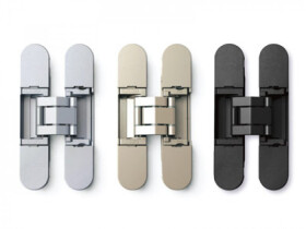 Nastavitelný skrytý skříňový pant pro bezfalcové dveře, chrom HES3D-90DC