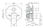 IDEAL STANDARD - Cerafine O Baterie pod omítku, pro 2 spotřebiče, s tělesem, chrom A7193AA