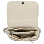 Stylová dámská kožená crossbody kabelka Keolla, krémová