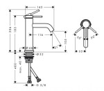 HANSGROHE - Tecturis S Umyvadlová baterie, EcoSmart, kartáčovaný bronz 73311140