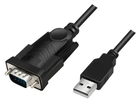 LogiLink USB-A na RS-232 černý / Adaptér / DB-9 / 1,5 m / Windows 11 (AU0048A)