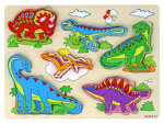 Mamido Dřevěné 3D puzzle Dinosauři 11 dílků