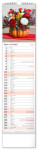 Nástěnný kalendář vázankový/kravata 2026 NOTIQUE - Květiny - Kvety, 12 x 48 cm