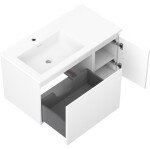 MEXEN/S - Orio koupelnová skříňka 90 cm s umyvadlem Otis levá, 1S, 1D, bílá mat 91A13-09047-3-BBFF01-W18L01