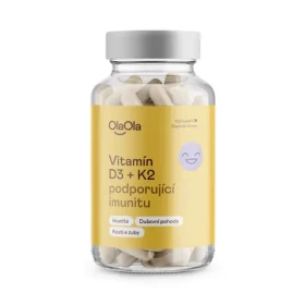 OlaOla Vitamin D3 a K2 podporující imunitu / 100 kapslí (110016)