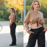 Sexy svetr Koucla Crop Jumper Einheitsgroesse