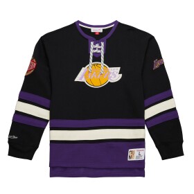 Mitchell & Ness Pánská mikina Los Angeles Lakers NBA Heritage Lace-Up Jersey Crew Velikost: S