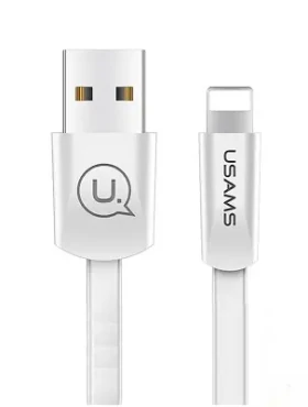 USAMS SJ199 Flat Datový Kabel Lightning 2A bílá (6958444955155)