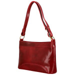 Módní dámská kožená kabelka na rameno Delami Vera Pelle Darlin, červená