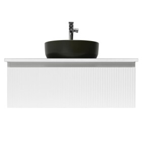 Koupelnová skříňka s umyvadlem a baterií SAT Evolution 98x30x44,8 cm bílá mat SATEVO100WMDBUC SATEVO100WMDBUC