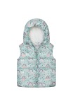 Vesta dívčí nylonová Puffa podšitá microfleecem, Minoti, 12GILET 18, modrá - 80/86 | 12-18m
