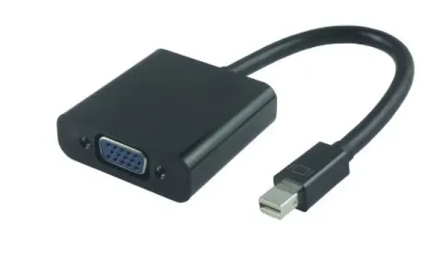MicroConnect Adaptér Mini DP - VGA M-F / 15cm / Aktivní / černá (MDPVGA2B)