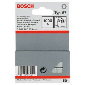 Sponky do sponkovačky z plochého drátu, typ 57 - 10,6 x 1,25 x 6 mm 1000 ks Bosch Accessories 2609200229