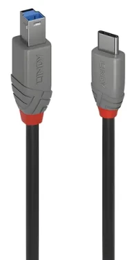 Lindy USB-C - USB-B 0,5 m černá / Kabel / USB 3.2 Gen 1 (36665)