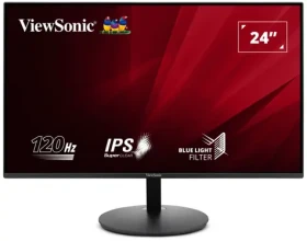 24" ViewSonic VA24E1-H černá / Monitor / IPS / FHD 1920×1080 / 120 Hz / 250 cd/m2 / HDMI + VGA / VESA 75×75 (VA24E1-H)