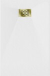 MEXEN/S - Hugo sprchová vanička SMC 100x70, bílá, krytka zlatá 42107010-G