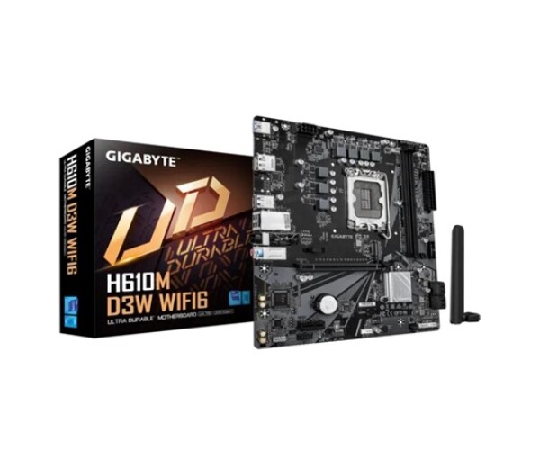GIGABYTE MB Sc LGA1700 H610M D3W WIFI6, Intel H610, 2xDDR5, 1xHDMI, 1xDP, Wifi, mATX EDF_1706340