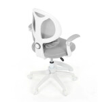 Dětská židle, výškově nastavitelná, šedá síťovina, KA-W8008 GREY