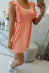 Šaty s volánky 9082 meruňkové - Kesi UNI