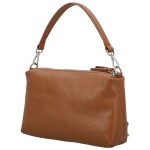 Trendy dámská kožená kabelka na rameno Annisa, koňaková