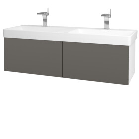 Dřevojas - Koupelnová skříňka VARIANTE SZZ2 130 pro umyvadlo Laufen Pro S - N01 Bílá lesk / N06 Lava 196097