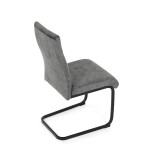 Židle jídelní, šedý samet, černá pohupová podnož