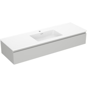 MEXEN/S - Orio koupelnová skříňka 140 cm s umyvadlem Otis, 1 šuplík, šedá mat/bílá mat 91A10-14023-1-BF62-W18M01