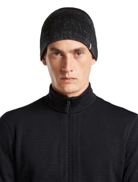 Unisex merino čepice ICEBREAKER Unisex Merino 260 O Vertex Rev Beanie ChilW, Black/Obsidian/J