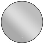 CERANO - Koupelnové LED zrcadlo Velo, kovový rám - černá matná - Ø 60 CER-NT8232H60