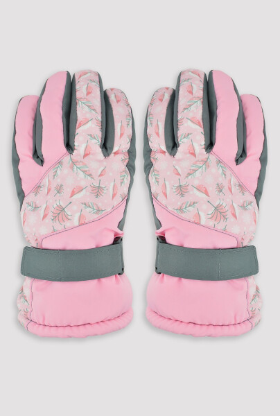 Noviti RN055 Dívčí lyžařské rukavice Leaves směs barev 18 cm