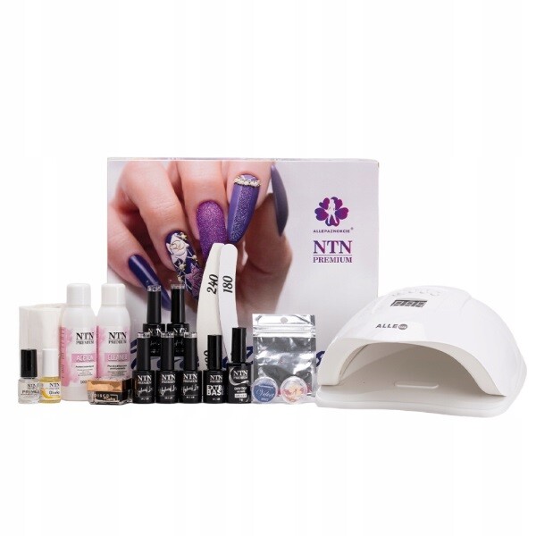 Hybridní a nail art startovací sada na nehty MollyLac Premium s 120W UV/LED lampou, 14596