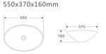 HOPA - Skleněné umyvadlo na desku DEVENTER 55×37×16 cm OLKLTG108