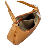 Trendy dámská koženková kabelka na rameno Tricia, hnědá