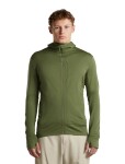 ICEBREAKER Mens Merino 260 Quantum IV LS Zip Hood, Sphagnum (vzorek) velikost: M
