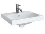 GEBERIT - Acanto Umývátko 45x38 cm, otvor pro baterii, s přepadem, s KeraTect, bílá 500.636.01.8