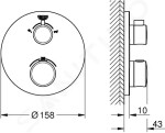 Grohtherm Termostatická vanová baterie 24077000