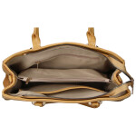 Trendy dámská koženková kabelka do ruky Sonia, žlutá