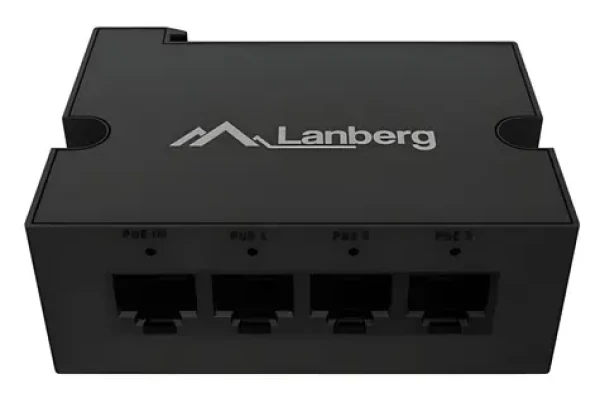 Lanberg DIN-GE4-BT-90W / PoE extender / DIN Rail / 4× 1Gbps / IEEE 802.3bt / 90W (DIN-GE4-BT-90W)