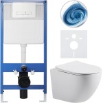 CERANO Kompletní WC set Profi/Cesso - bílá matná - WC tlačítko Slim/Bílá - předstěnová instalace - 49x36 cm - 8050BD97