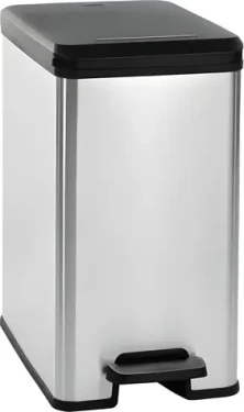 Curver Slim Bin 25 stříbrná / Odpadkový koš / 25 l / pedálový (213300)