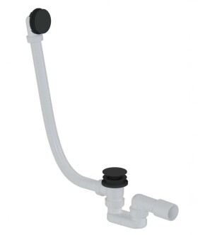 Kielle - Vanová odtoková a přepadová souprava Click-Clack, délka 1000 mm, matná černá 116010114